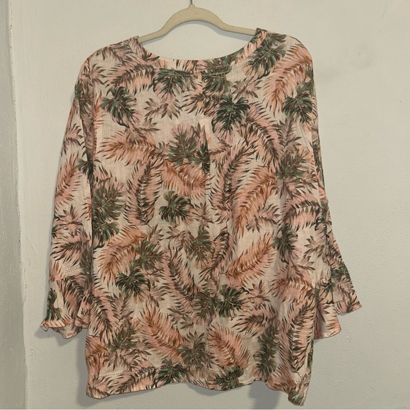 J. Jill Pink 3/4 Sleeve Relaxed Blouse - Picture 2 of 3